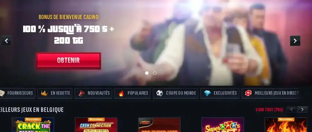 Offre de bienvenue casino